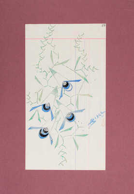 Баснина-Верхоланцева Анна Николаевна. Композиция колокольчики голубые в стиле ар-деко